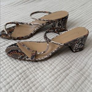Cityclassified Snakeskin Block Heels